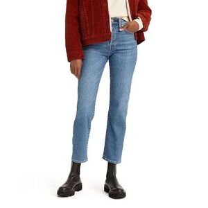 Levi’s Wedgie Straight High Waist Cropped Jeans. Size 27